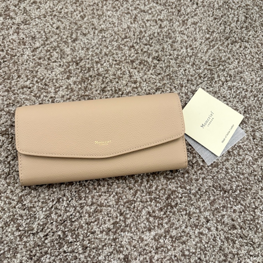 Moncrief London Italian Leather Large Envelope Purse